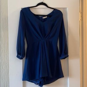Navy Blue Dressy Romper